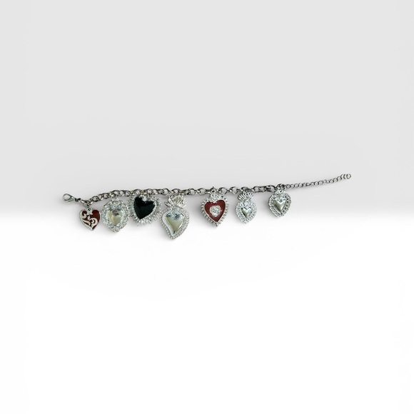 Ashley Stewart Silver tone and Red Heart Charm Bracelet - Picture 2 of 3